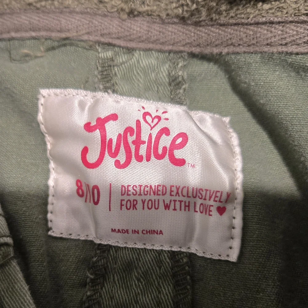 Justice Olive Utility Jacket Sz‎ 8/10